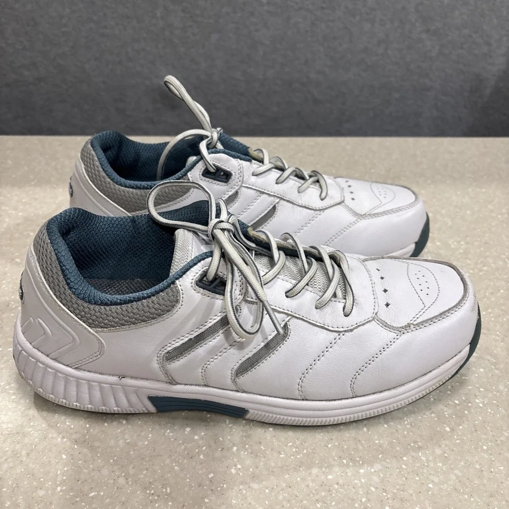Orthofeet Biofit Orthopedic Sneakers Shoes Men's Size 10D White Leather Athletic
